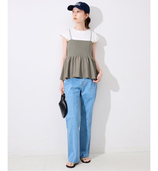 SLOBE IENA「《追加》ファンタジアパールラメニットビスチェ」|キャミソール|