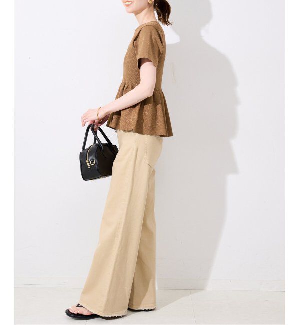 SLOBE IENA「《追加》ファンタジアパールラメニットビスチェ」|キャミソール|