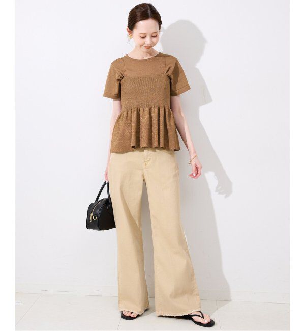 SLOBE IENA「《追加》ファンタジアパールラメニットビスチェ」|キャミソール|