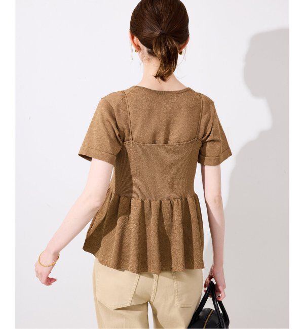 SLOBE IENA「《追加》ファンタジアパールラメニットビスチェ」|キャミソール|