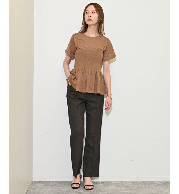 SLOBE IENA「《追加》ファンタジアパールラメニットビスチェ」|キャミソール|