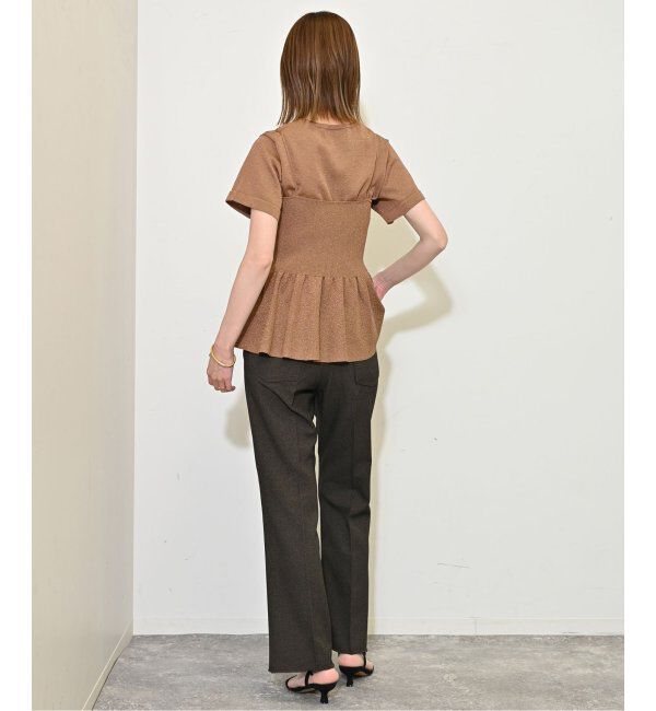 SLOBE IENA「《追加》ファンタジアパールラメニットビスチェ」|キャミソール|