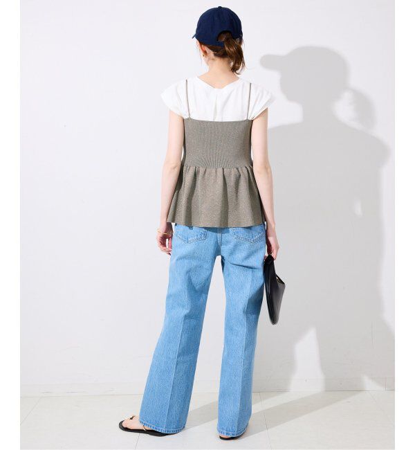 SLOBE IENA「《追加》ファンタジアパールラメニットビスチェ」|キャミソール|