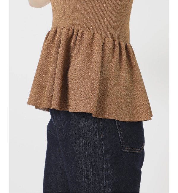 SLOBE IENA「《追加》ファンタジアパールラメニットビスチェ」|キャミソール|