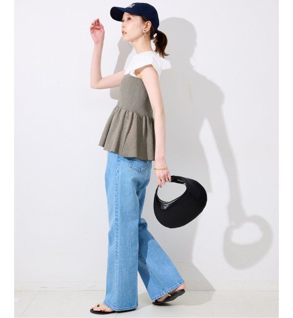 SLOBE IENA「《追加》ファンタジアパールラメニットビスチェ」|キャミソール|