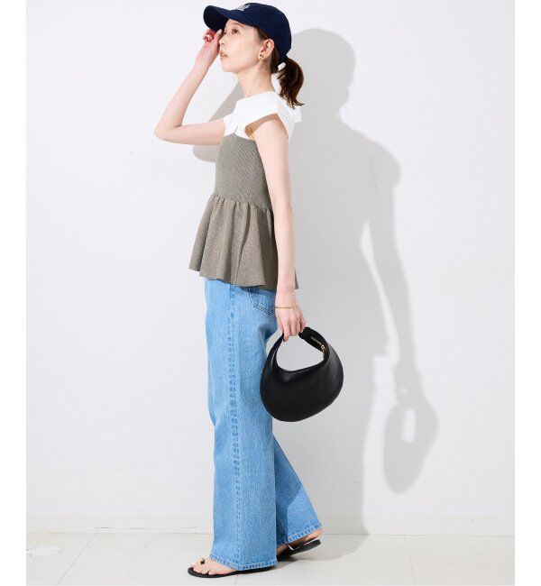 SLOBE IENA「《追加》ファンタジアパールラメニットビスチェ」|キャミソール|