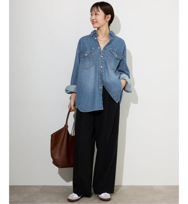 SLOBE IENA「《WEB限定/追加》LE DENIM BDUデニムシャツ」|シャツ・ブラウス|