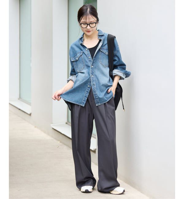 SLOBE IENA「《WEB限定/追加》LE DENIM BDUデニムシャツ」|シャツ・ブラウス|