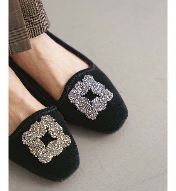 IENA「《WEB限定/追加》MALUS/マリュス VELVET BIJOU SHOES」|その他|