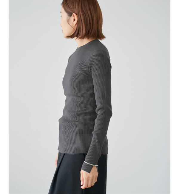 IENA「レース襟 RIBホールガーメントプルオーバー」|ニット・セーター|