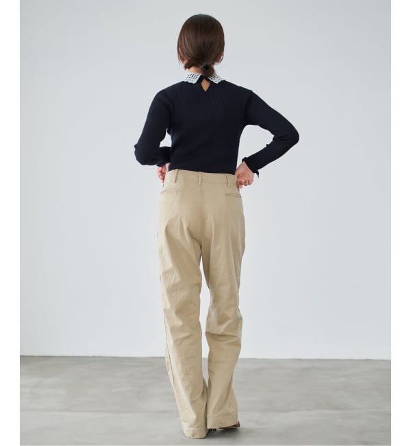 IENA「レース襟 RIBホールガーメントプルオーバー」|ニット・セーター|