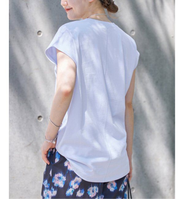 IENA「《追加6》ラウンドテールプルオーバー」|Tシャツ・カットソー|サックスブルー B