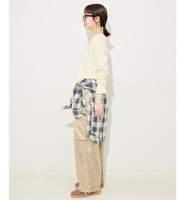 SLOBE IENA「スラブリブヘンリーネックロンTEE」|Tシャツ・カットソー|