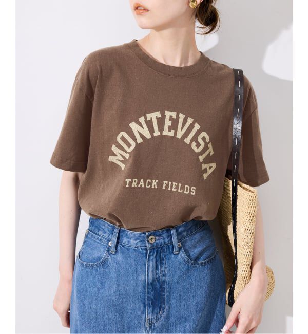 SLOBE IENA「《追加》GULF COAST/ガルフコースト SLOBE別注 グラフィックTEE1」|Tシャツ・カットソー|ブラウン