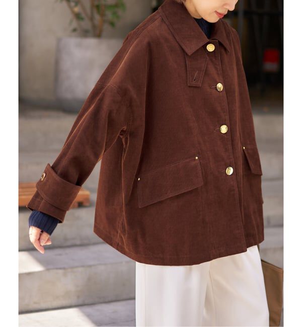 IENA「MACKINTOSH/マッキントッシュ 別注 HUMBIE JACKET コーデュロイ」|ステンカラーコート|