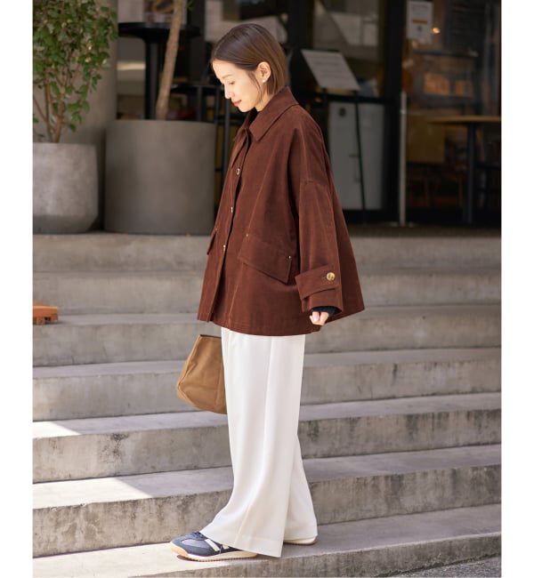 IENA「MACKINTOSH/マッキントッシュ 別注 HUMBIE JACKET コーデュロイ」|ステンカラーコート|