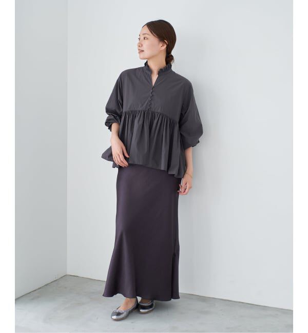 IENA「《追加14》ダブルサテンスカート」|スカート|