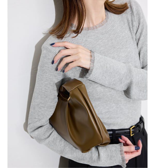 SLOBE IENA「《追加》シアーフリルリブニット」|ニット・セーター|