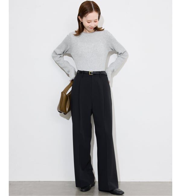 SLOBE IENA「《追加》シアーフリルリブニット」|ニット・セーター|