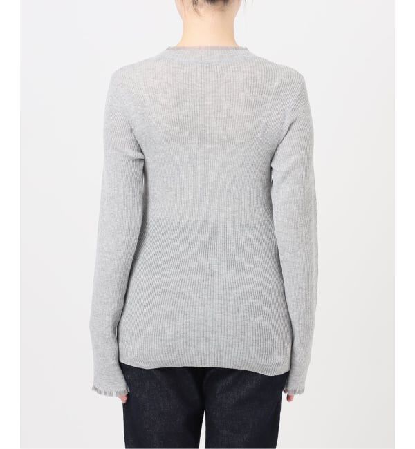 SLOBE IENA「《追加》シアーフリルリブニット」|ニット・セーター|