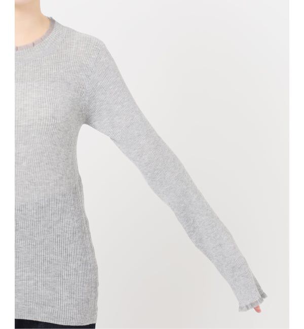 SLOBE IENA「《追加》シアーフリルリブニット」|ニット・セーター|