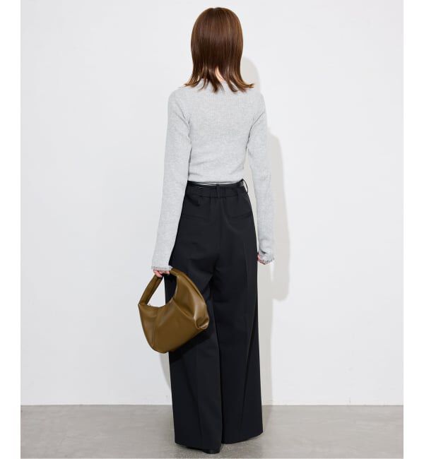 SLOBE IENA「《追加》シアーフリルリブニット」|ニット・セーター|