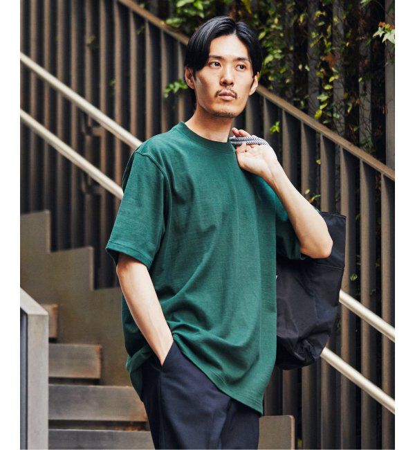 EDIFICE「【LOOPWHEELER for LOWERCASE】別注 ツリテンジク ビッグTシャツ」|Tシャツ・カットソー|