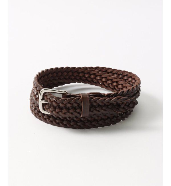 EDIFICE「【BEORMA / ベオーマ】25mm INTERLINKED PLAITED BELT」|ベルト|ブラウン