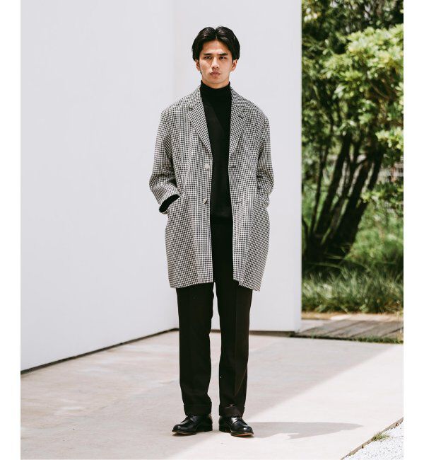 EDIFICE「MACKINTOSH(マッキントッシュ) 別注 HUMBIE/ハンビー CHESTERGTS SL SHORT チェック」|チェスターコート|