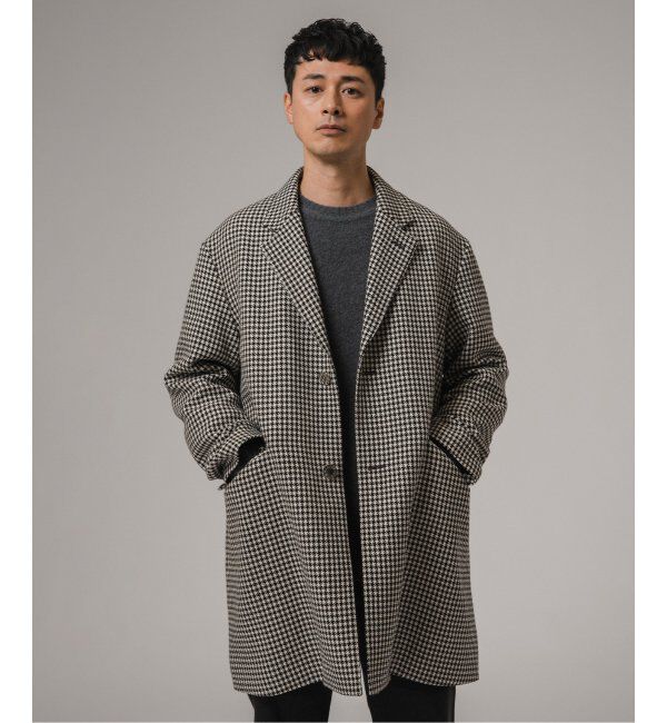 EDIFICE「MACKINTOSH(マッキントッシュ) 別注 HUMBIE/ハンビー CHESTERGTS SL SHORT チェック」|チェスターコート|