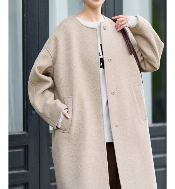 JOURNAL STANDARD「スーパー140ビーバーノーカラーコート」|ノーカラーコート|