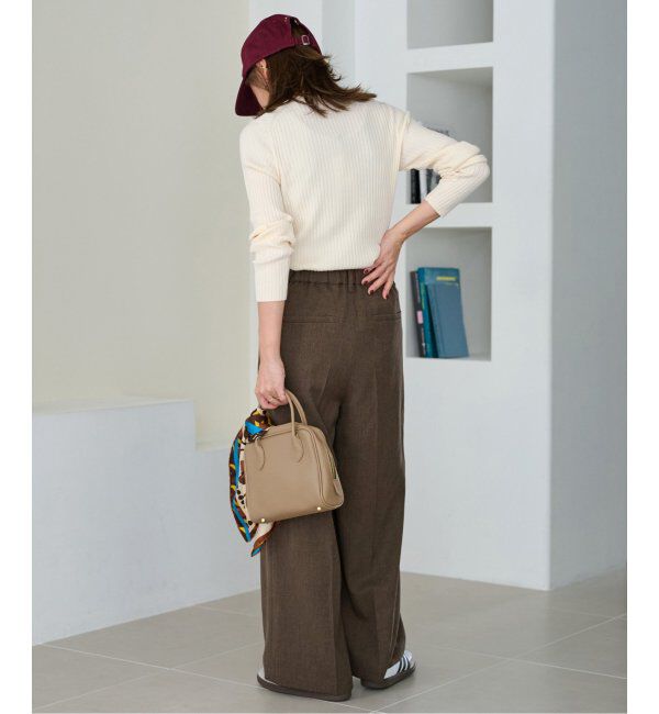 JOURNAL STANDARD relume「ウォッシャブルレーヨンリブクルーネックプルオーバー」|ニット・セーター|