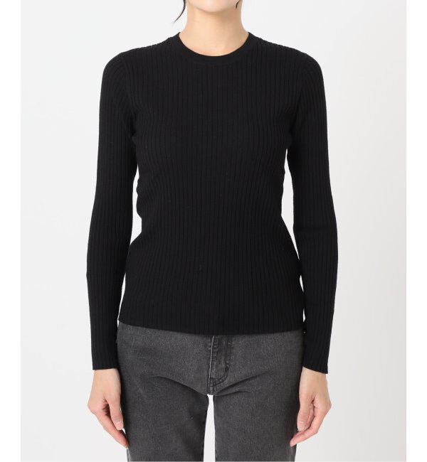 JOURNAL STANDARD relume「ウォッシャブルレーヨンリブクルーネックプルオーバー」|ニット・セーター|
