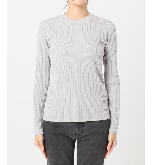 JOURNAL STANDARD relume「ウォッシャブルレーヨンリブクルーネックプルオーバー」|ニット・セーター|