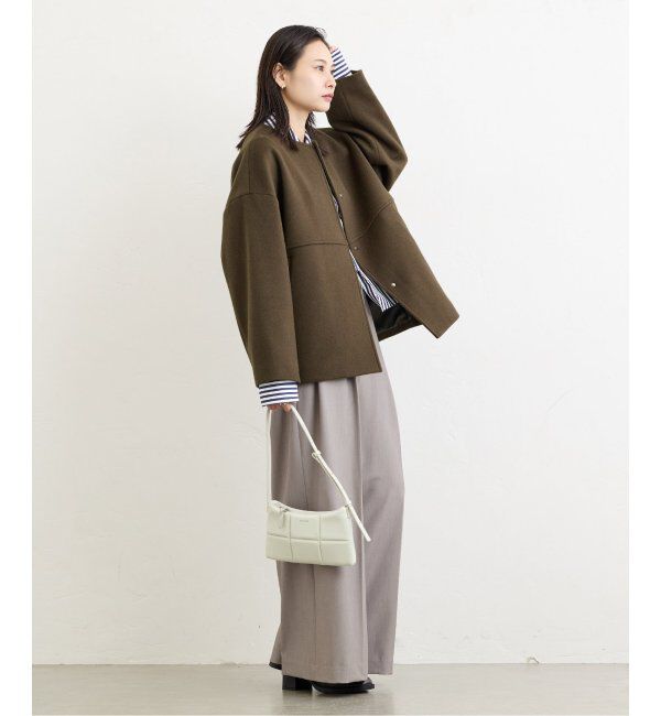 JOURNAL STANDARD「《追加》スーパー140ビーバーノーカラーショートコート」|ノーカラーコート|