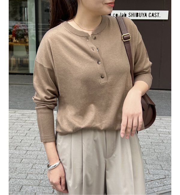 JOURNAL STANDARD「《WEB限定追加2》ウォッシャブル2WAYヘンリープルオーバー」|ニット・セーター|