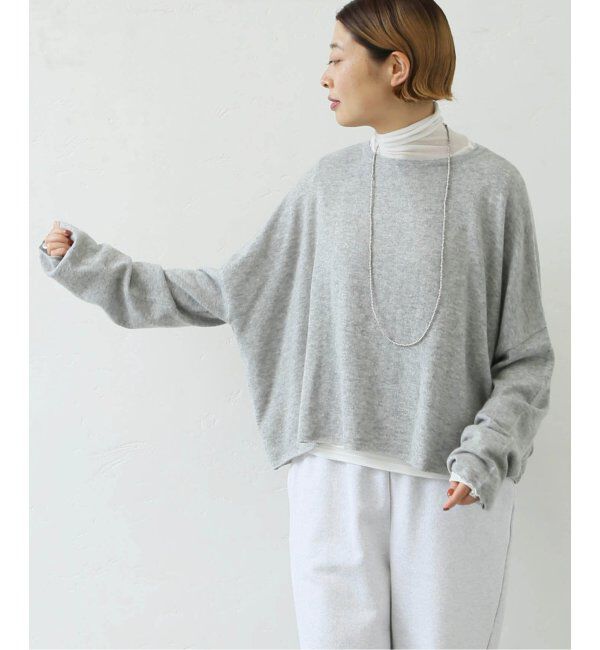 journal standard luxe「カシミヤ ワイドプルオーバー」|ニット・セーター|グレーB