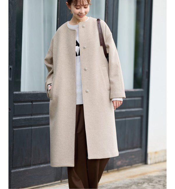 JOURNAL STANDARD「《追加2》スーパー140ビーバーノーカラーコート」|ノーカラーコート|