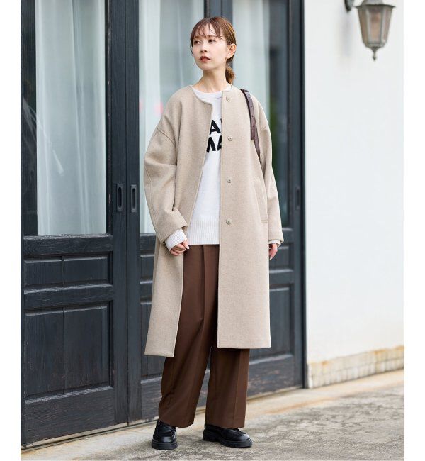 JOURNAL STANDARD「《追加2》スーパー140ビーバーノーカラーコート」|ノーカラーコート|