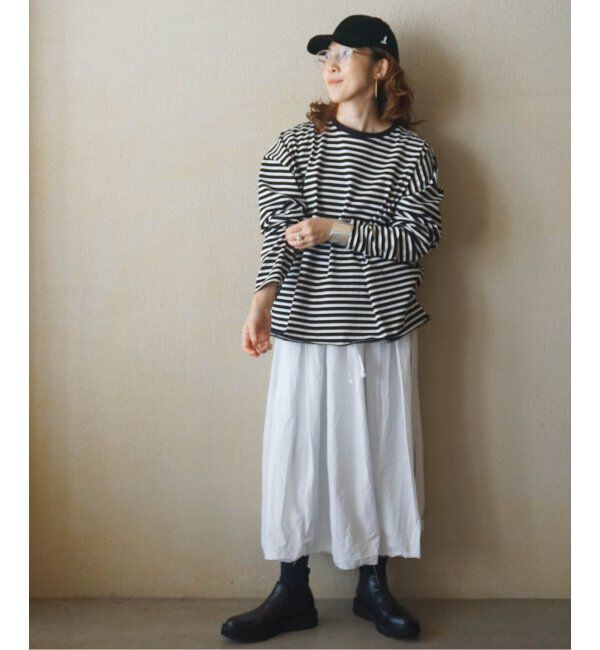 journal standard luxe「ラメボーダー クルーネックBigプルオーバー」|Tシャツ・カットソー|