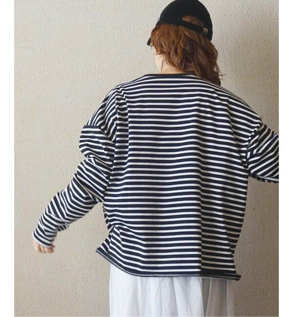 journal standard luxe「ラメボーダー クルーネックBigプルオーバー」|Tシャツ・カットソー|