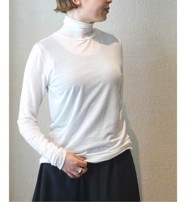 journal standard luxe「シアージャージ タートルネックプルオーバー」|Tシャツ・カットソー|ホワイト