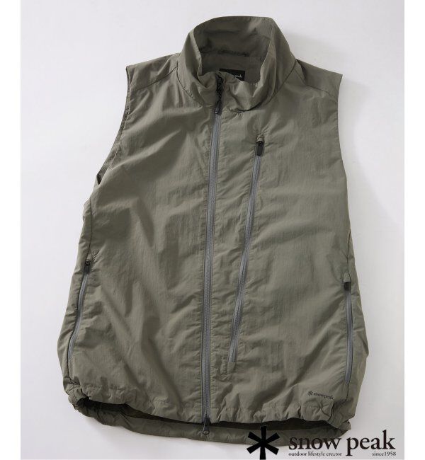 JOURNAL STANDARD relume「SNOWPEAK / スノーピーク 別注 Nylon Tussah VEST」|ダウンベスト・ベスト|カーキ