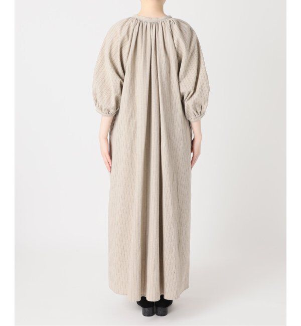 JOURNAL STANDARD relume「リネンコットンラグランギャザーワンピースストライプ」|ワンピース|