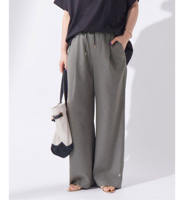 journal standard L'essage「《追加》ダブルクロスワイドパンツ」|スラックス|グレーA