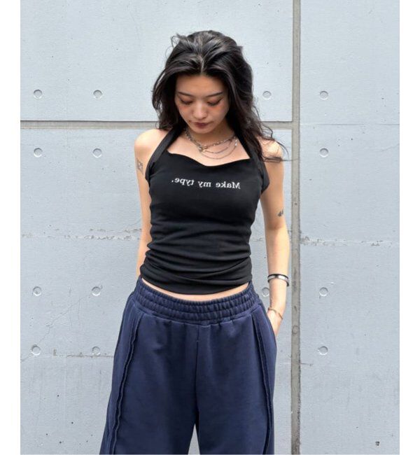 Oriens JOURNAL STANDARD「ホルターネック リボントップス」|インナー|ブラック