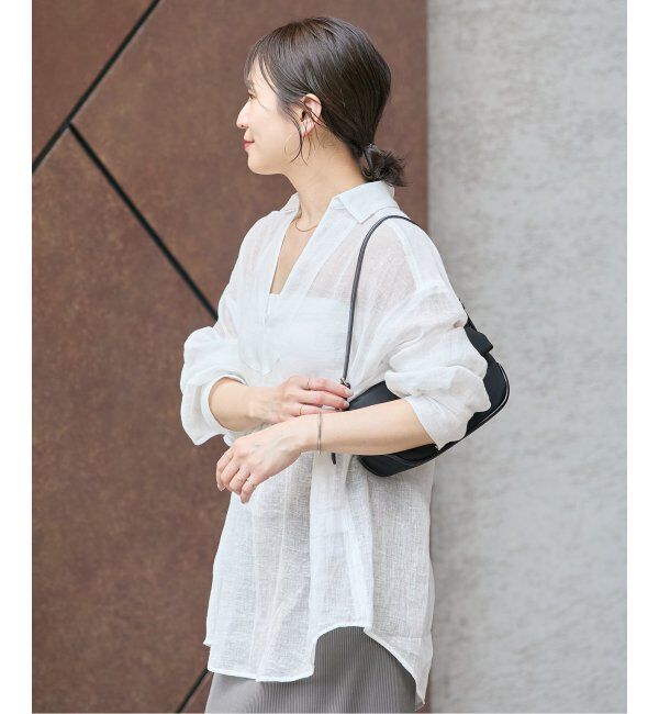 JOURNAL STANDARD「リネンメッシュシャツ」|シャツ・ブラウス|ホワイト