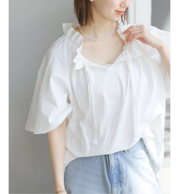 JOURNAL STANDARD relume「《WEB限定追加2》フリルリボンTシャツ」|Tシャツ・カットソー|ホワイト