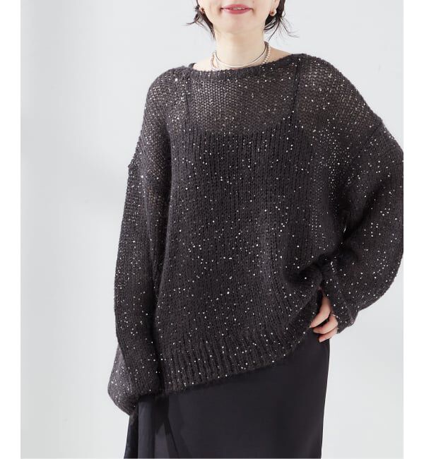 journal standard L'essage「《追加》モヘヤMIXスパンコールプルオーバー」|ニット・セーター|