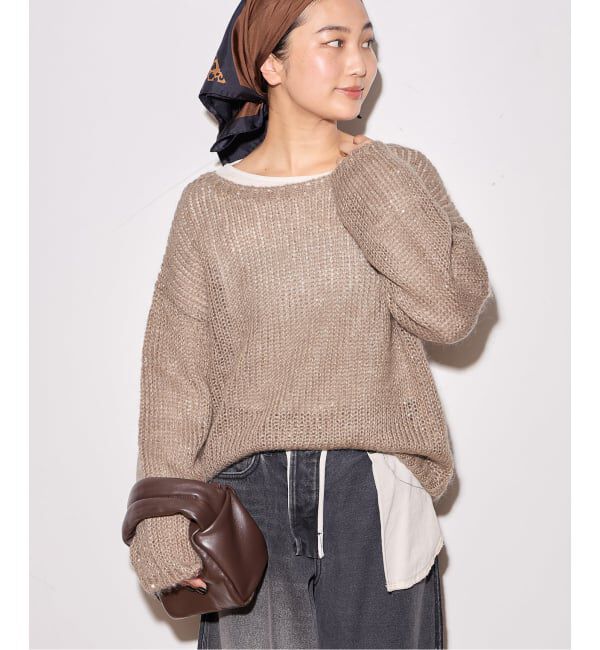 journal standard L'essage「《追加》モヘヤMIXスパンコールプルオーバー」|ニット・セーター|